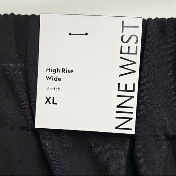 Nine West Sophisticated Black Wide Leg Pull On Women's Dress Pants XL (NWT) - Picture 5 of 9